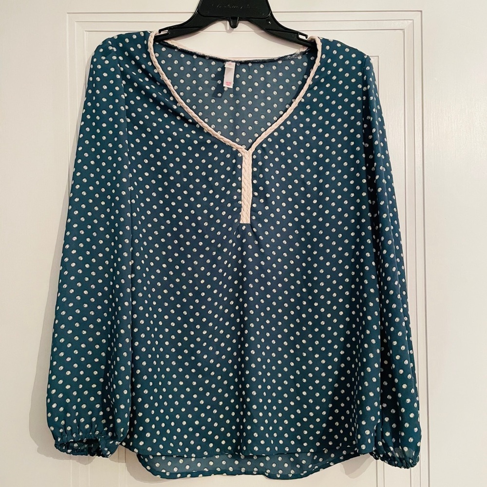 Xhilaration Polka Dot Blouse